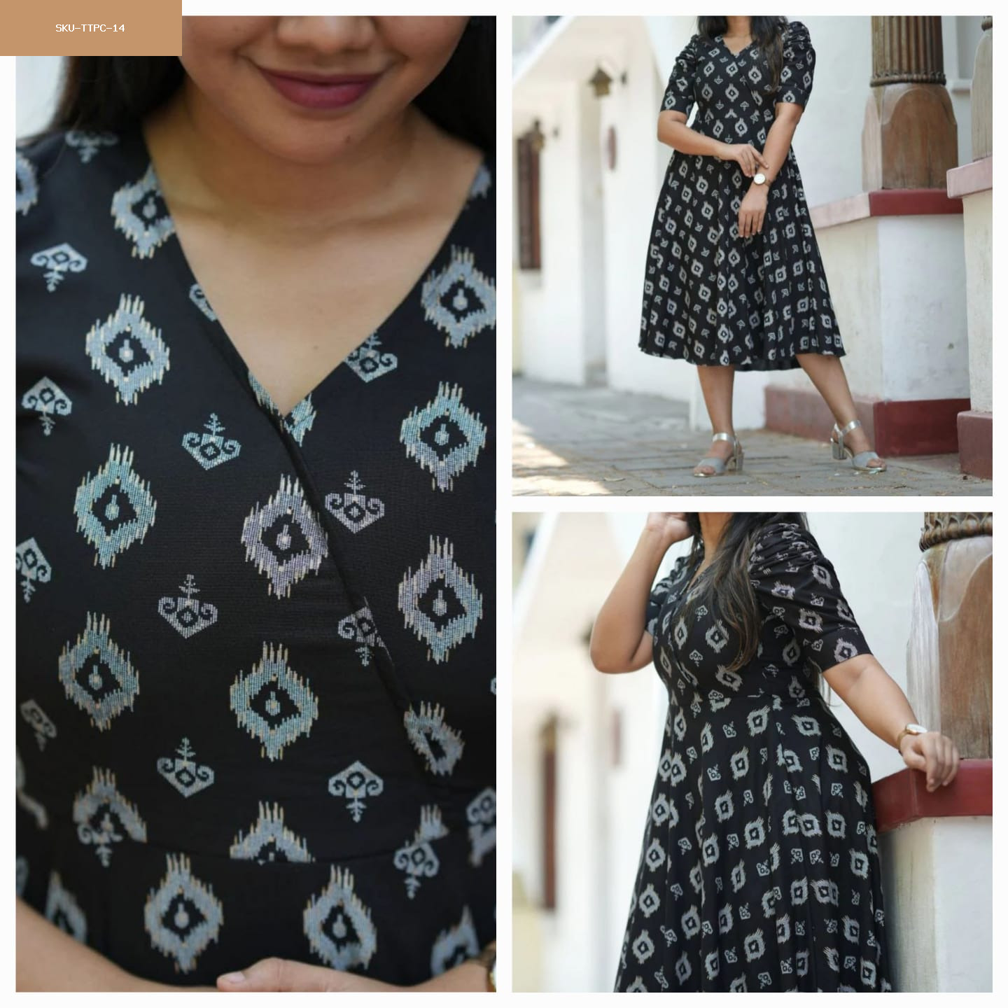 V neck gown