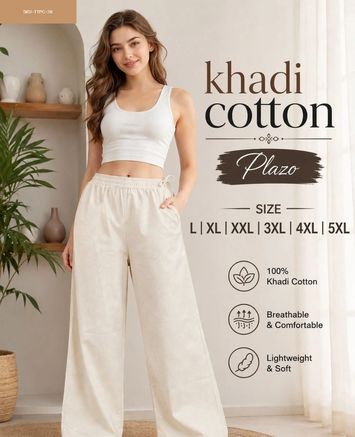 Khadi Cotton Palazzo
