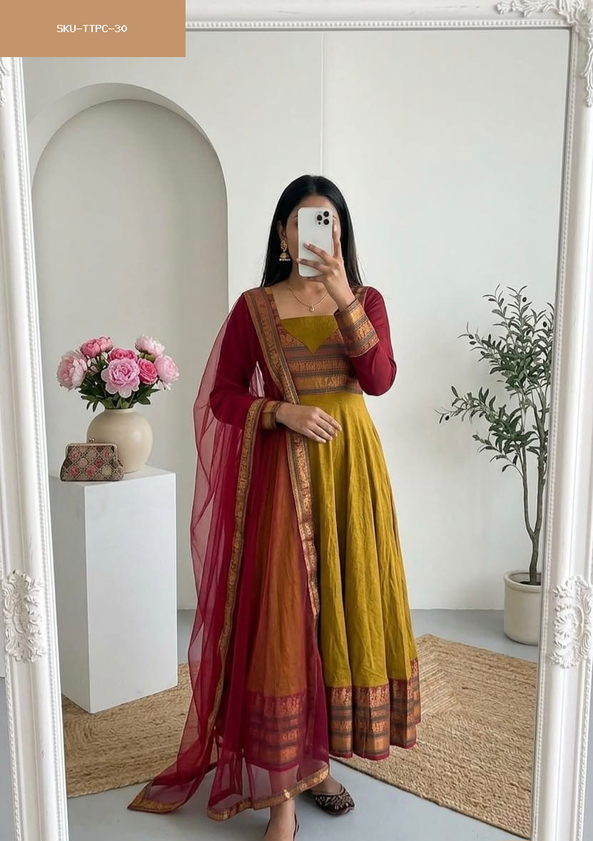 Long gown with Dupatta